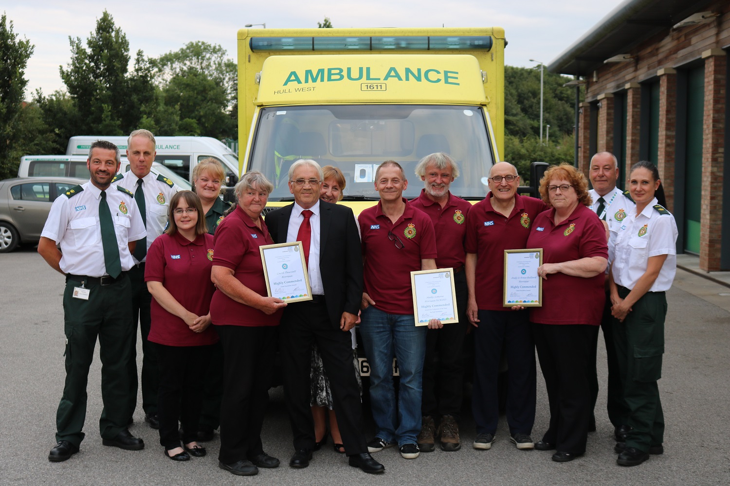 Patient reunion at Beverley Ambulance Station