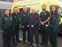 Patient Rob Thomas meets his life-savers