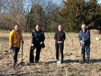 Photograph of Yorkshire Ambulance Service staff the memorial forest