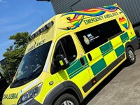 Yorkshire Ambulance Service vehicle with a 'Pride' Livery