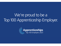 We are proud to be a top 100 apprenticeship employer