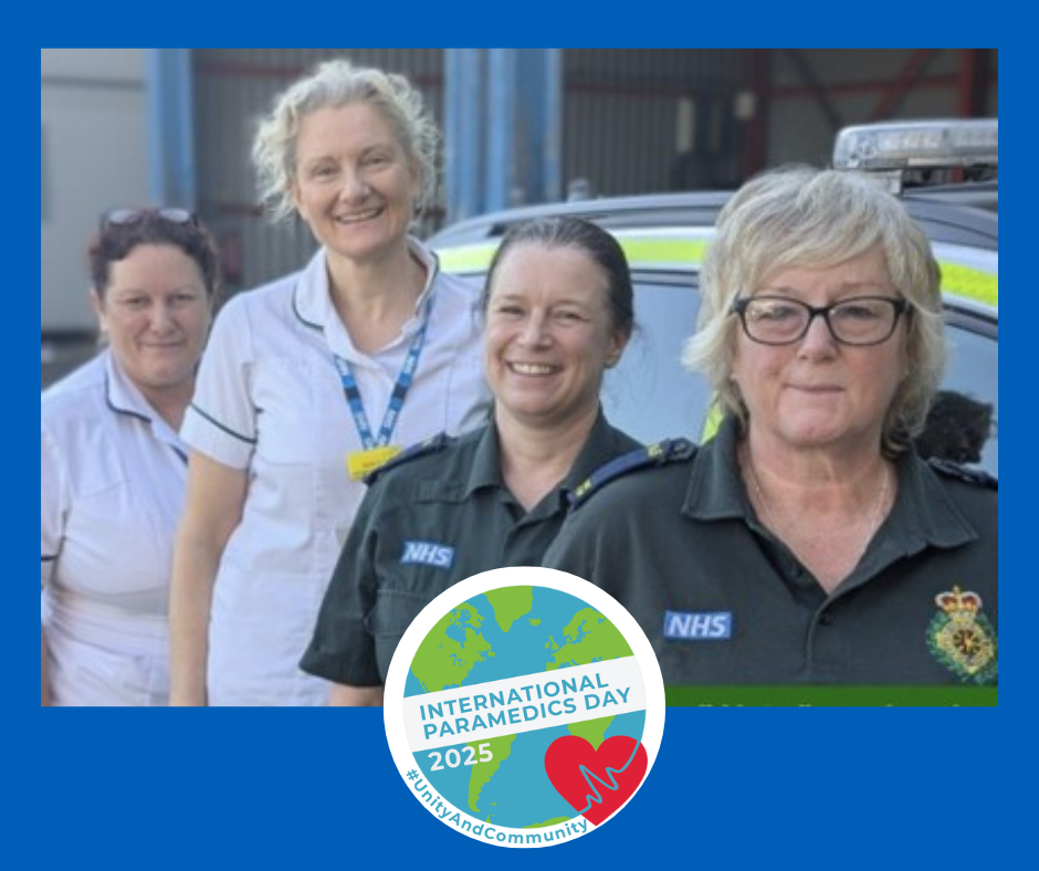 Group photo of two paramedics and two members of the Urgent Therapy Team members of the