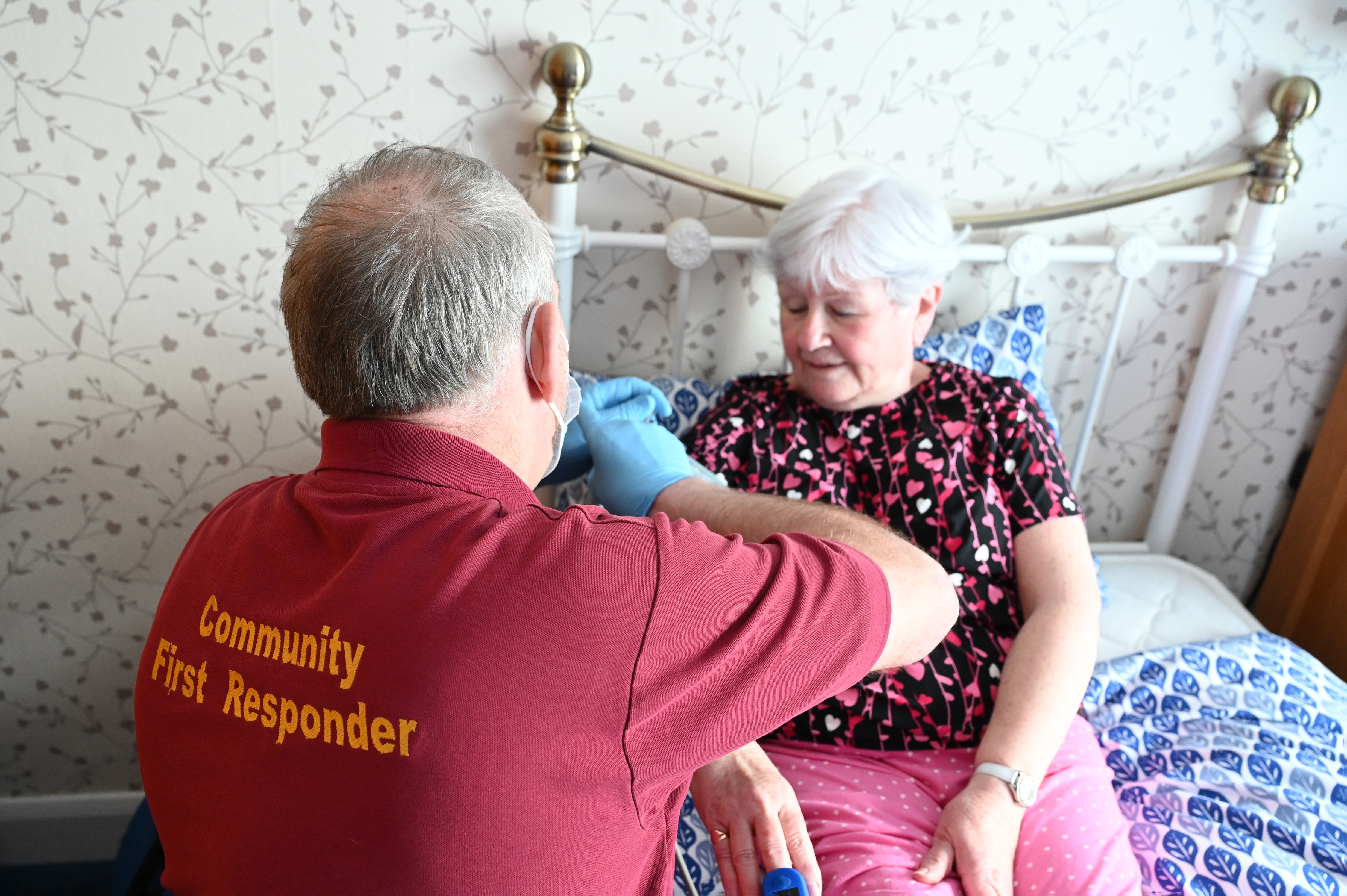 Community First Responder treating patient